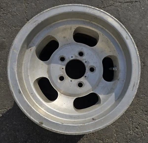 VINTAGE SLOTTED ALUMINUM INDY MAG 14x7 WHEEL RIM 5x4.75 GM CHEVY OLDS PONTIAC - Picture 1 of 4