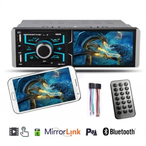 4.1" Single 1 Din Car Radio Bluetooth AUX/FM/USB Stereo Touch Screen MP5 Player - Picture 1 of 16