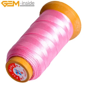 0.6mm 230 Meters Nylon Beading Cord Knotting Jewelry Making 210D Sewing Thread - Picture 1 of 65