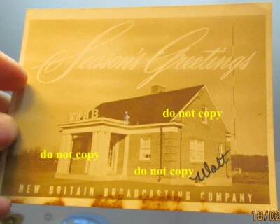 NEW BRITAIN WKNB Broadcasting Radio Connecticut SILVER Postcard Walter m windsor - Image 1 of 4