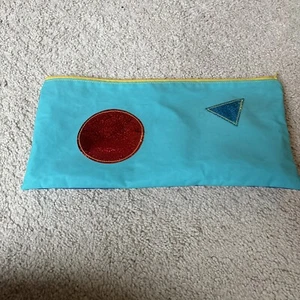 Vintage 80s Fabric student Pencil Case - Picture 1 of 2
