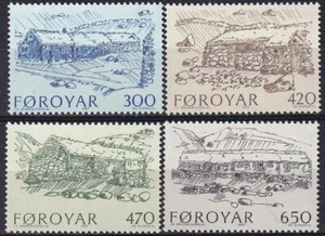 Faroe 1987 Yvert 139/42 Slania Architecture MNH VF - Imagen 1 de 1