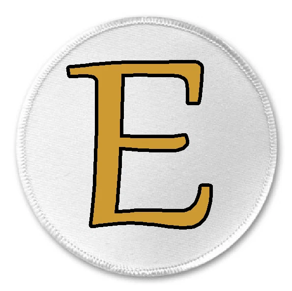 Letter E Monogram - 3" Sew/Iron On Patch Gold Custom Initial Name Personalized - Image 1 of 1