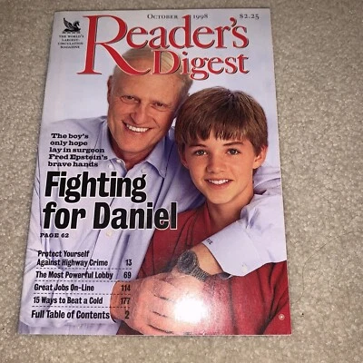 Reader's Digest Magazine October 1998 Fighting for Daniel Very Good Condition - Image 1 of 4