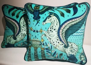 Emma J Shipley ODYSSEY PEACOCK VELVET Cushion Cover - 46cmx 46cm approx. - Picture 1 of 4