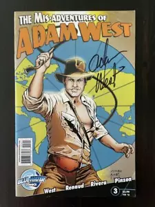 ADAM WEST SIGNED AUTOGRAPH "THE MIS-ADVENTURES OF ADAM WEST" COMIC BOOK - BATMAN - Picture 1 of 2