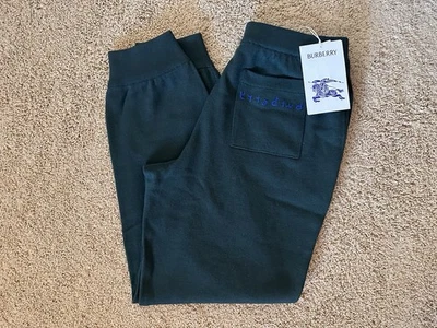 Pantalón de chándal Burberry 100 % lana bordado verde nuevo precio de venta sugerido por el fabricante 1290 USD Foto 1 de 4