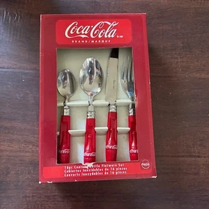 Coca-Cola 16 Piece Flatware Set Coke Bottle Contour Pattern by Gibson 1997 NEW - Picture 1 of 3