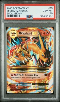 Pokemon XY Evolutions M Charizard EX 13/108 Ultra Rare Mega Holo Foil PSA 10 - Image 1 of 2