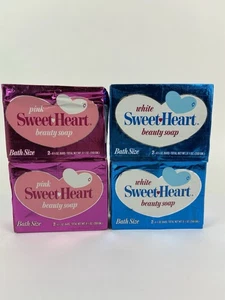 4- Vintage White Sweet Heart Bath Size Beauty Soap by Purex NOS 4 3/4oz - Picture 1 of 2