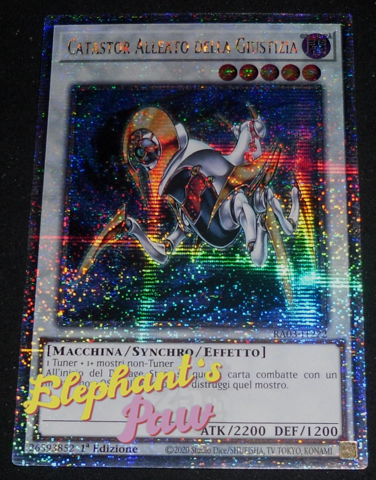 Yugioh - Catastor Alleato della Giustizia QUARTER CENTURY - RA03-IT222 1° Ed. - Immagine 1 di 1