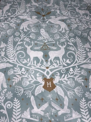Pottery Barn Teen Harry Potter Magical Damask Duvet Cover Mint Full Queen READ - Image 1 of 4