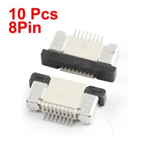 10 Pcs Bottom Port 8Pin 0.5mm Pitch FFC FPC Ribbon Sockets Connector - Afbeelding 1 van 2