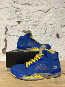 Air Jordan 5 Retro "Laney Blue" Herren Größe 10,5 gebrauchte Turnschuhe CD2720-400 - Bild 1 von 7