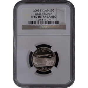 2005-S Clad West Virginia State Quarter ~ NGC PF69 ULTRA CAMEO - Picture 1 of 2