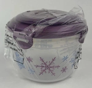 Lock & Lock Christmas Storage Containers 1.3 Qt Snowflake Winter Holiday Purple - Picture 1 of 5