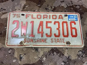 Florida License Plate 1974 / Jan 80 SUNSHINE STATE - Picture 1 of 2