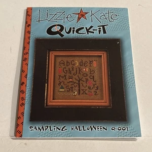 Lizzie Kate Quick It Sampling Halloween Cross Stitch Pattern With Embellishment - Picture 1 of 4