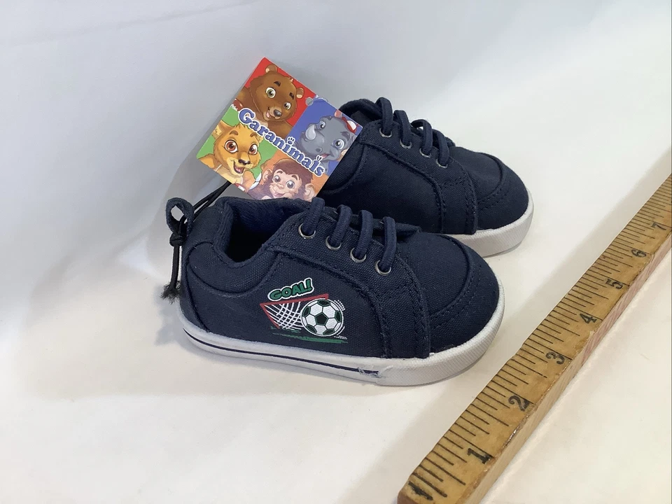 NOVO TÊNIS NOS Garanimals denim lona azul marinho criança tamanho 3 com etiquetas ** - Imagem 1 de 4