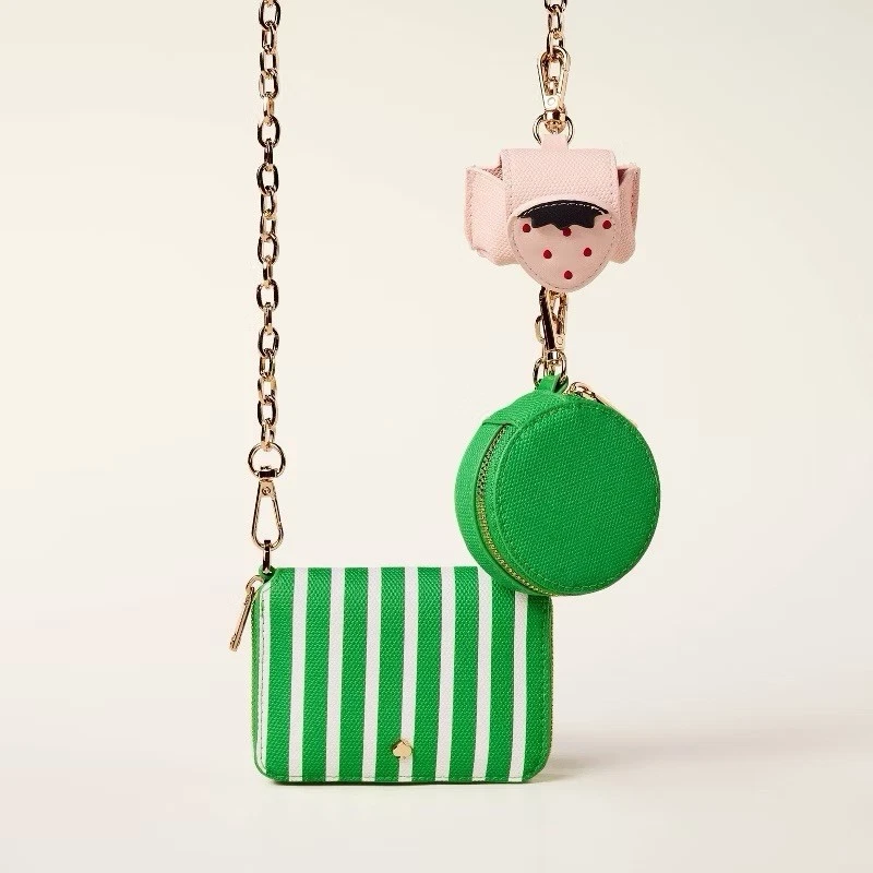 Mini Bandolera a Rayas Kate Spade New York X Target Verde/Blanco Foto 1 de 2