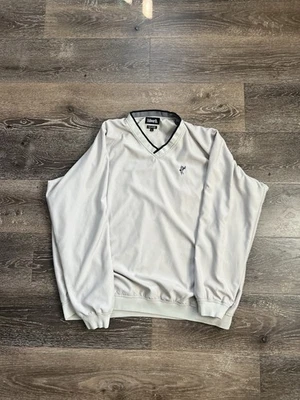 Pullover cortavientos de golf Ashworth de colección para hombre talla XXL chaqueta beige ¡en excelente estado usado! Foto 1 de 4