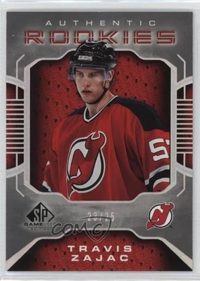 2006 SP Game Used Edition Authentic Rookies Rainbow /25 Travis Zajac Rookie RC - Image 1 of 2