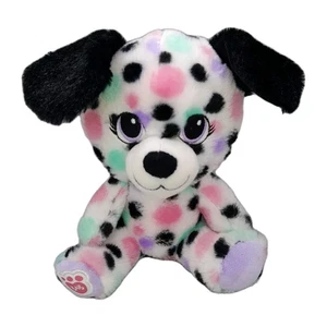 Build-A-Bear Buddies Dalmatian Plush Smallfrys Purple Pink Polka Dot Stuffed Toy - Picture 1 of 9