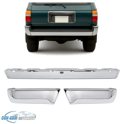 Chrome Rear Step Bumper Face Bar+End Caps For Toyota 4Runner SR5 1990-1995 Foto 1 de 4