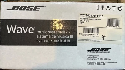 New Bose Wave Music System III CD Player AM/FM Radio Graphite 343178-1110 Sealed - Image 1 of 4