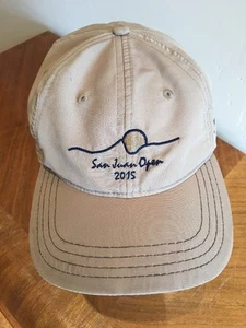 San Juan Open 2015 Golf Cap Hat Quick Dry Khaki Adjustable - Picture 1 of 9
