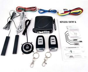 Sistema De Alarma Para Carro Auto Vehiculos Con Encendido y 2 Control Remoto Kit
