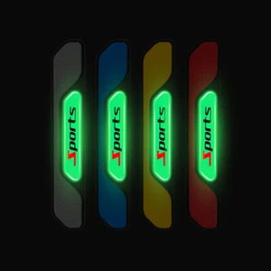 4 PIEZAS Tira de parachoques de protección de borde de puerta de automóvil Cubierta de protección antichoques Universal - Imagen 1 de 15