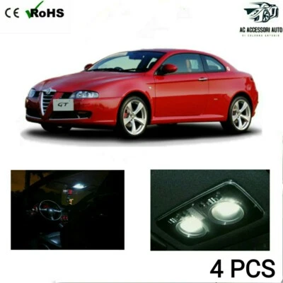 KIT LED INTERNI ALFA ROMEO GT ANTERIORE + POSTERIORE +  BAGAGLIAIO 6000K - Immagine 1 di 4