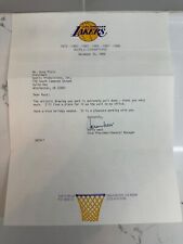 Jerry West Signed Autographed Personal Letter 1988 Lakers