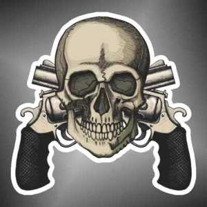 skull sticker skull rider heavy metal punk motorcycle car sticker decal calaveras - Picture 1 of 1