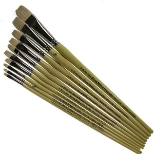 Pro Arte Series B Short Flat Brushes Oil Acrylic paint brush Single Artists Hogs - Picture 1 of 11