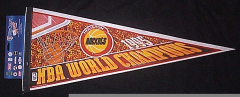 HOUSTON ROCKETS 1995 and 1994 NBA CHAMPS PENNANTS Cover