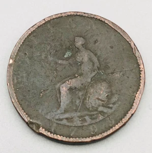 1799 Britannia Penny British Copper Coin George III (C47) - Picture 1 of 3