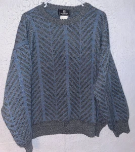Givenchy Monsieur Men’s Sweater Size L Made In Italy Wool Blend Gray Blue Warm - Picture 1 of 6