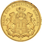 Goldmünze 10 Mark Freie und Hansestadt Hamburg (1890-1913). 