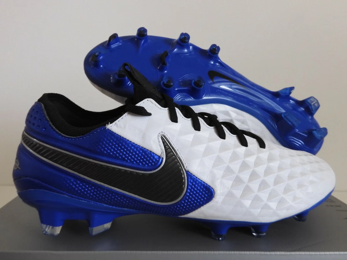 Preços baixos em Nike Tiempo Legend 8 Elite FG White Hyper Royal