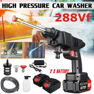 Cordless Electric High Pressure Water Spray Car Gun Portable Washer Cleaner Tool - Picture 1 of 12