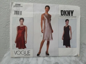 Vestido DKNY De Colección Años 90 Vogue 2298 Misses Femenino Corte Sesgado Línea A Talla 8-10-12 UC - Imagen 1 de 9