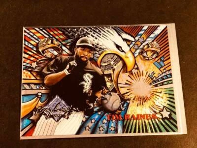 1995 TSC Ring Leader UNCUT SIDE PROOF Tim Raines White Sox #12 - Image 1 of 2