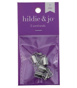 Hildie & Jo 2 Cord Ends 7mm - Picture 1 of 3