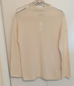Maglione J Crew Cashmere Relaxed Girocollo Donna Taglia XXS 2XS Beige Nuovo - Foto 1 di 14