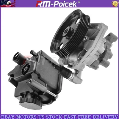 For Mercedes-Benz W204 C300 2010-2012 C350 E350 Power Steering Pump w/ Reservoir - Imagem 1 de 4