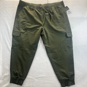 Russell Athletic/Leisure Green Cargo Sweatpants Mens Size (3XL) Joggers - Picture 1 of 12
