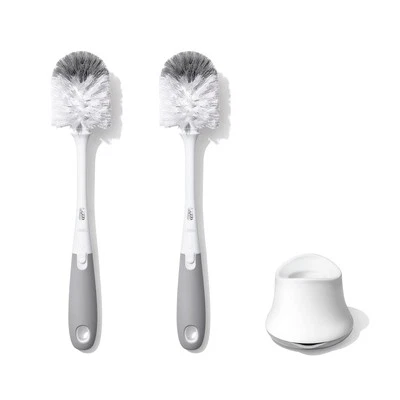 	OXO Tot Bottle Brush with Nipple Cleaner & Stand Gray 2-Pack	 - Image 1 of 4