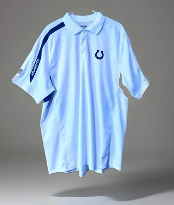 Reebok Polo XL Golf NFL Indianapolis Colts AFC Blanco Fútbol En Excelente Estado. Foto 1 de 4